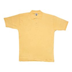 تیشرت یقه دار سایز بزرگ زرد مردانه طرح superdry