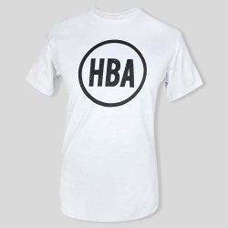 تیشرت یقه گرد پنبه ای سفید مدل HBA
