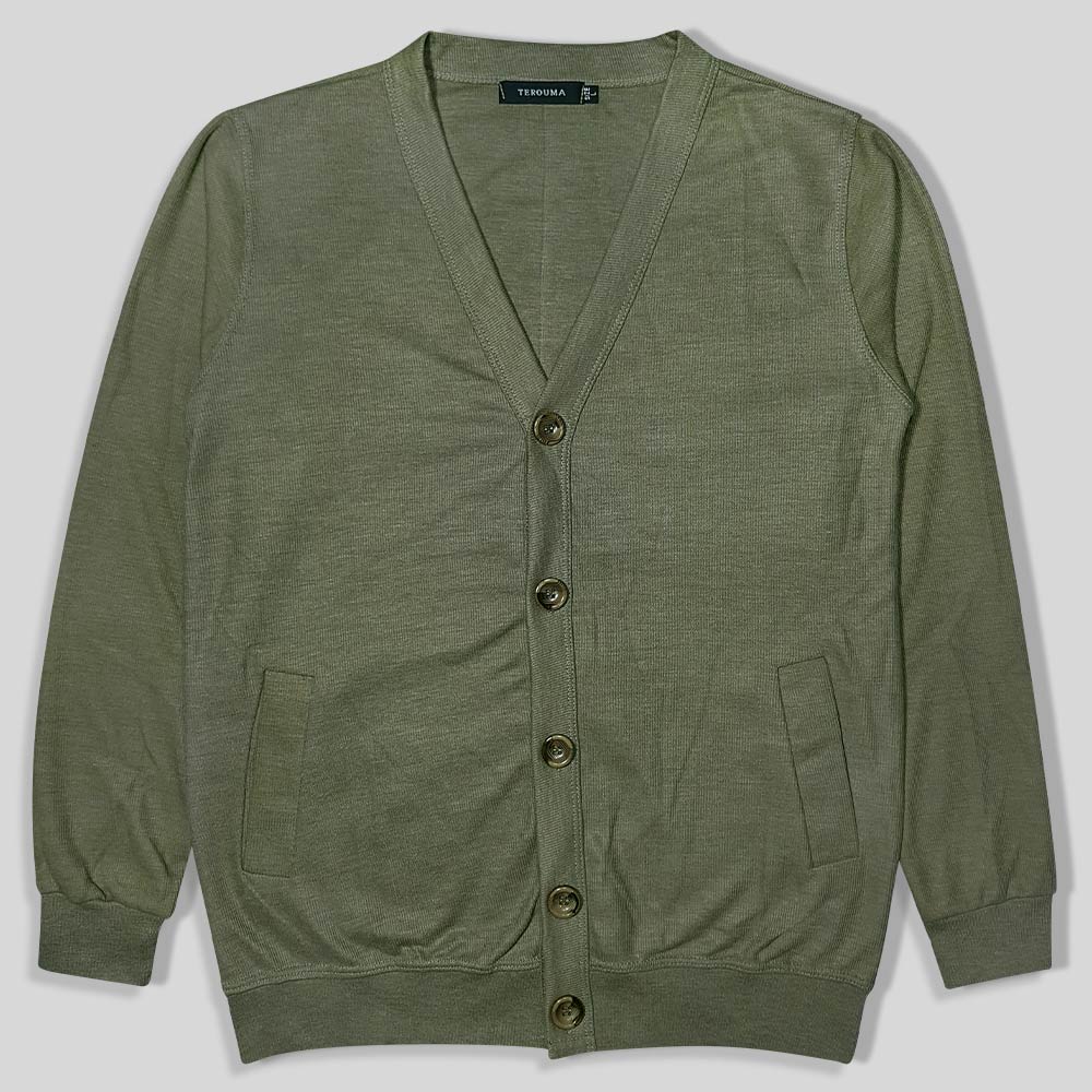 ژاکت سه دکمه سبز مردانه