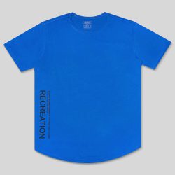 تیشرت آبی مردانه چاپ بغل دار
