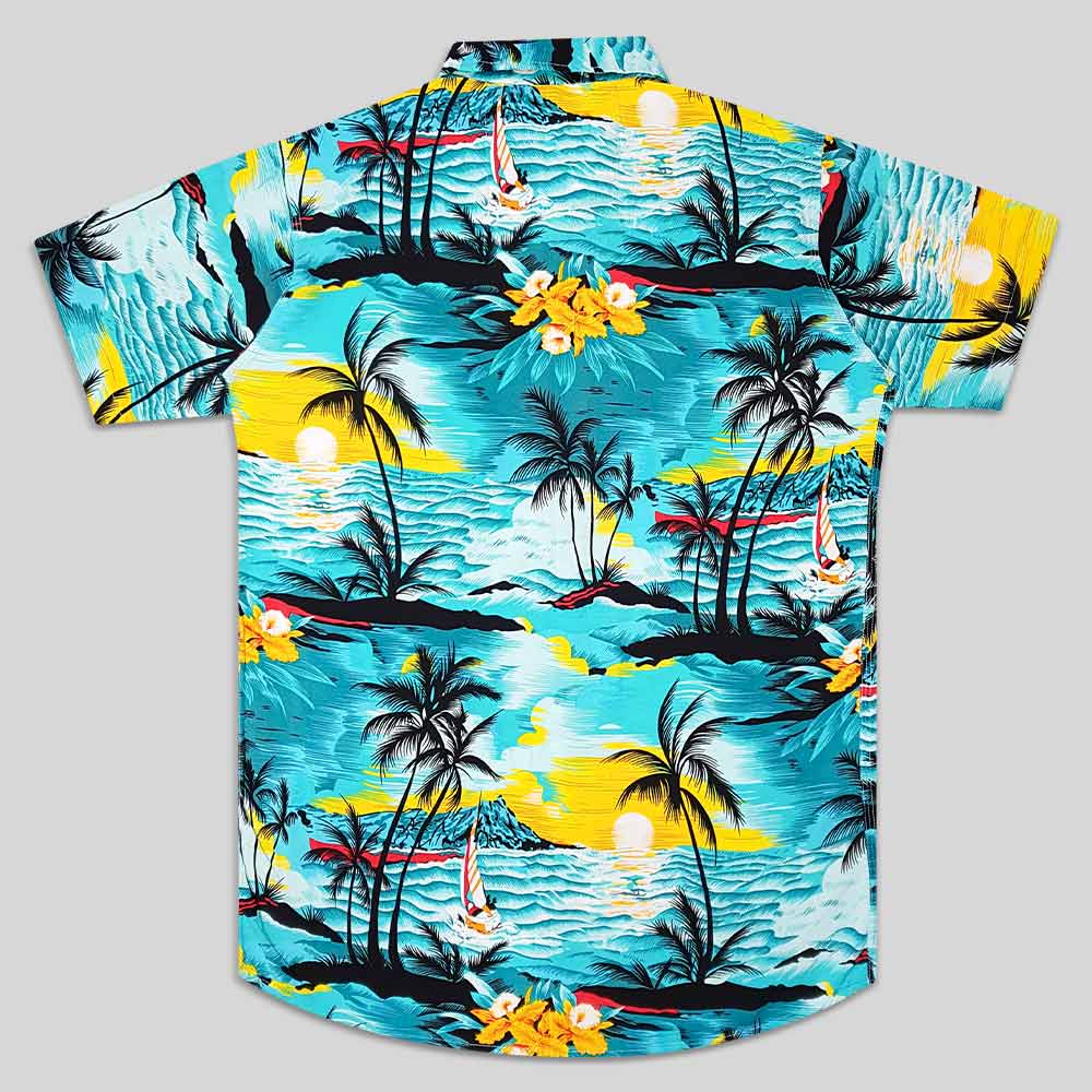 پیراهن هاوایی ساحلی پشت
