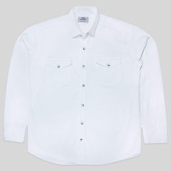 پیراهن کتان دو جیب آستین بلند مردانه سفید