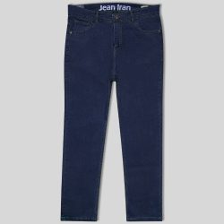 شلوار جین راسته کلاسیک فاق بلند قد 105 آبی کثیف