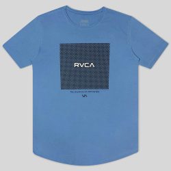 تیشرت نخی یقه گرد طرح RVCA آبی
