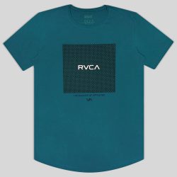 تیشرت نخی یقه گرد طرح RVCA سبزآبی