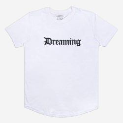 تیشرت نخی یقه گرد طرح Dreaming سفید 122062-50