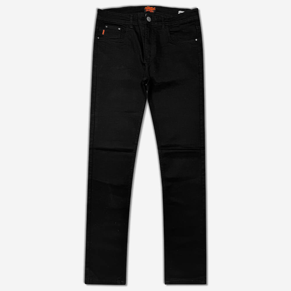 1110122-1-Men's pants Lee - straight - long - black (1) شلوار جین راسته مردانه قد بلند فاق دکمه ای مشکی 1110146-1 نمای جلو