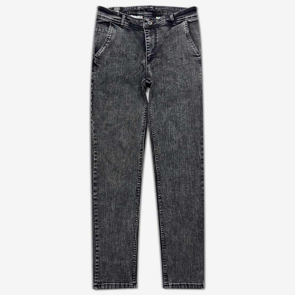 111083-7-Men's jeans - cross pocket - straight cut - gray (1) شلوار جین مردانه جیب کراس برش راسته فاق زیپ دار طوسی 111083-4 نمای جلو