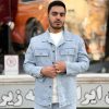 کت جین یقه انگلیسی دو جیب مردانه یخی 118024-1 نمای تنخور