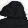 کاپشن برزنتی سایز بزرگ مردانه کلاه دار مشکی 120146-1 نمای زیپ جداشونده کلاه