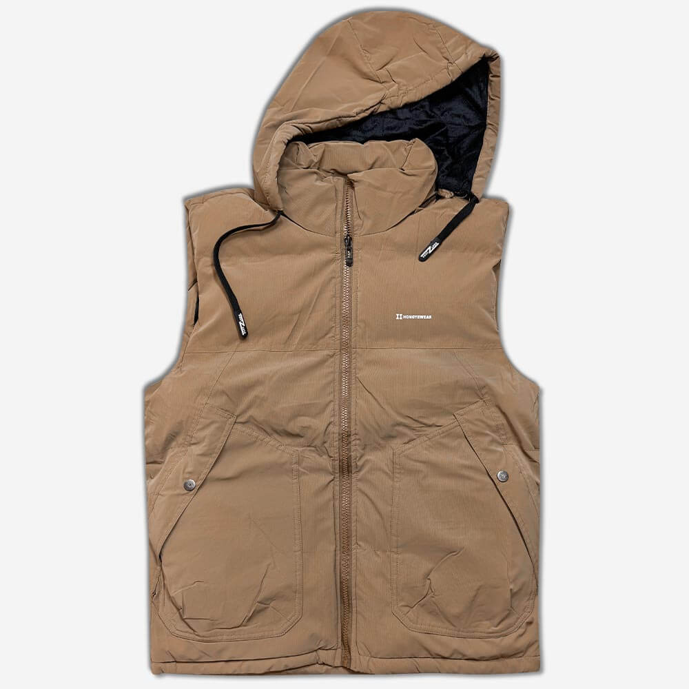 120154-3-Puffer - plain - sport - inside fur - cream (1) پافر کوتاه کلاه دار بادی اسپرت داخل خز کرم 120154-3 نمای جلو