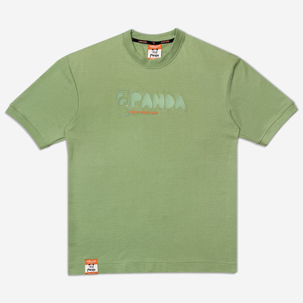 1220177-3-T-shirt drop shoulder - large size - sports - green (1) تیشرت دراپ شولدر یا تیشرت باکسی قواره آزاد و سرشانه افتاده سبز 1220190-2 نمای جلو