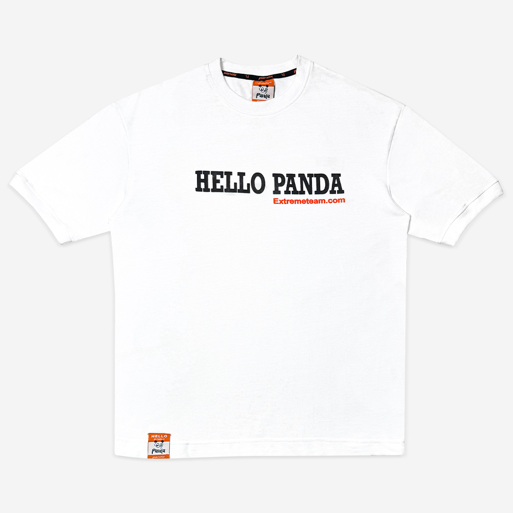 1220177-hello--T-shirt drop shoulder - large size - sports - white (1) تیشرت دراپ شولدر یا تیشرت باکسی قواره آزاد و سرشانه افتاده سفید 1220190-22 نمای جلو