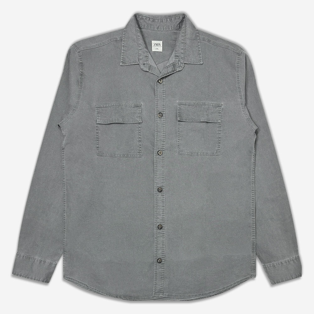 1240195-12-1240195-4-mens-linen-shirt-double-pocket-smoked-1 پیراهن کتان دو جیب مردانه آستین بلند طوسی تیره 1240247-5 نمای جلو پیراهن