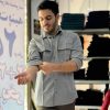 پیراهن کتان دو جیب مردانه آستین بلند طوسی تیره 1240247-5 نمای پشت پیراهن