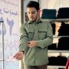 پیراهن کتان دو جیب مردانه آستین بلند سبز 1240247-3 تنخور پیراهن