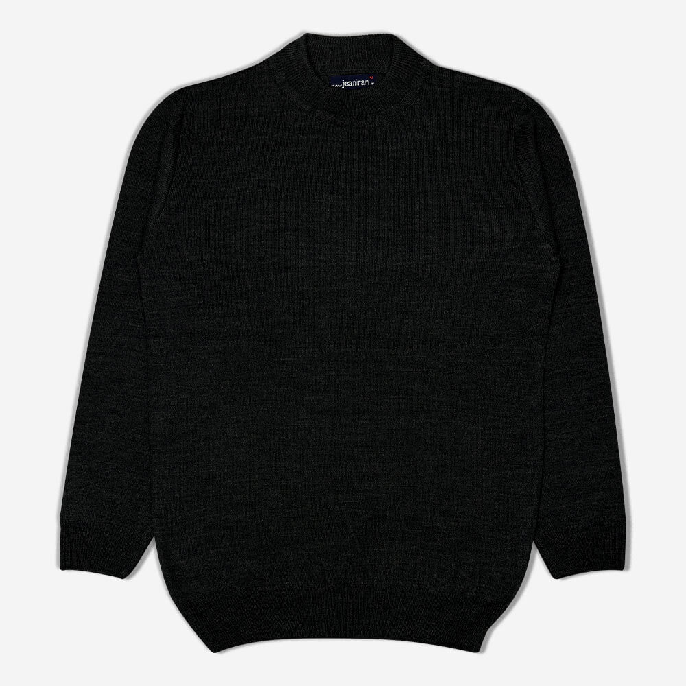 black-simple-round-neck-cotton-men-sweater-1330100-2-2 بلوز بافت یقه گرد مشکی 1330117 نمای جلو