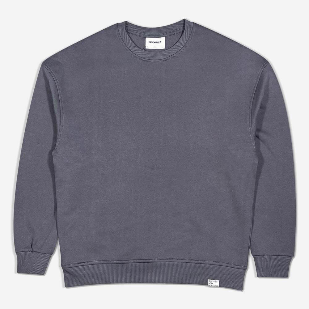 dark-gray-simple-round-neck-long-sleeve-men-sweatshirt-133096-5-1 بلوز دورس اورسایز سه نخ طرح machinist دودی 133096 نمای جلو