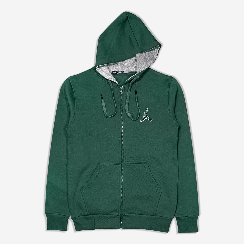 green-simple-jordan-zip-sweatshirt-1330111-21 سویشرت ساده دورس جردن سبز سهنخ 1330111-2 نمای جلو