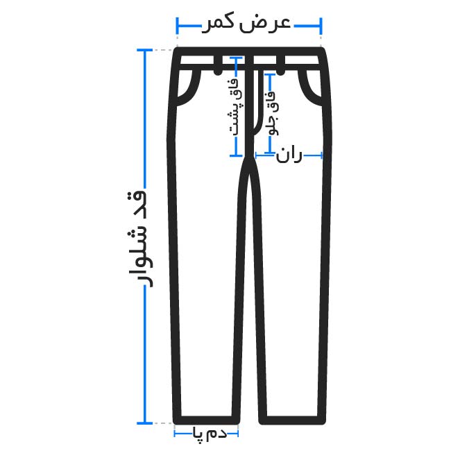 راهنمای اندازه گیری شلوار