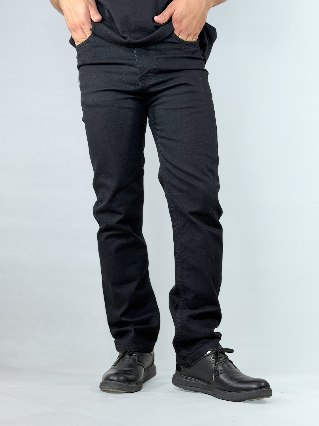Classic-Denim-Jeans-–-Black-1110193-1 شلوار جین کلاسیک قد 105 رنگ مشکی 1110193-5 نمای جلو