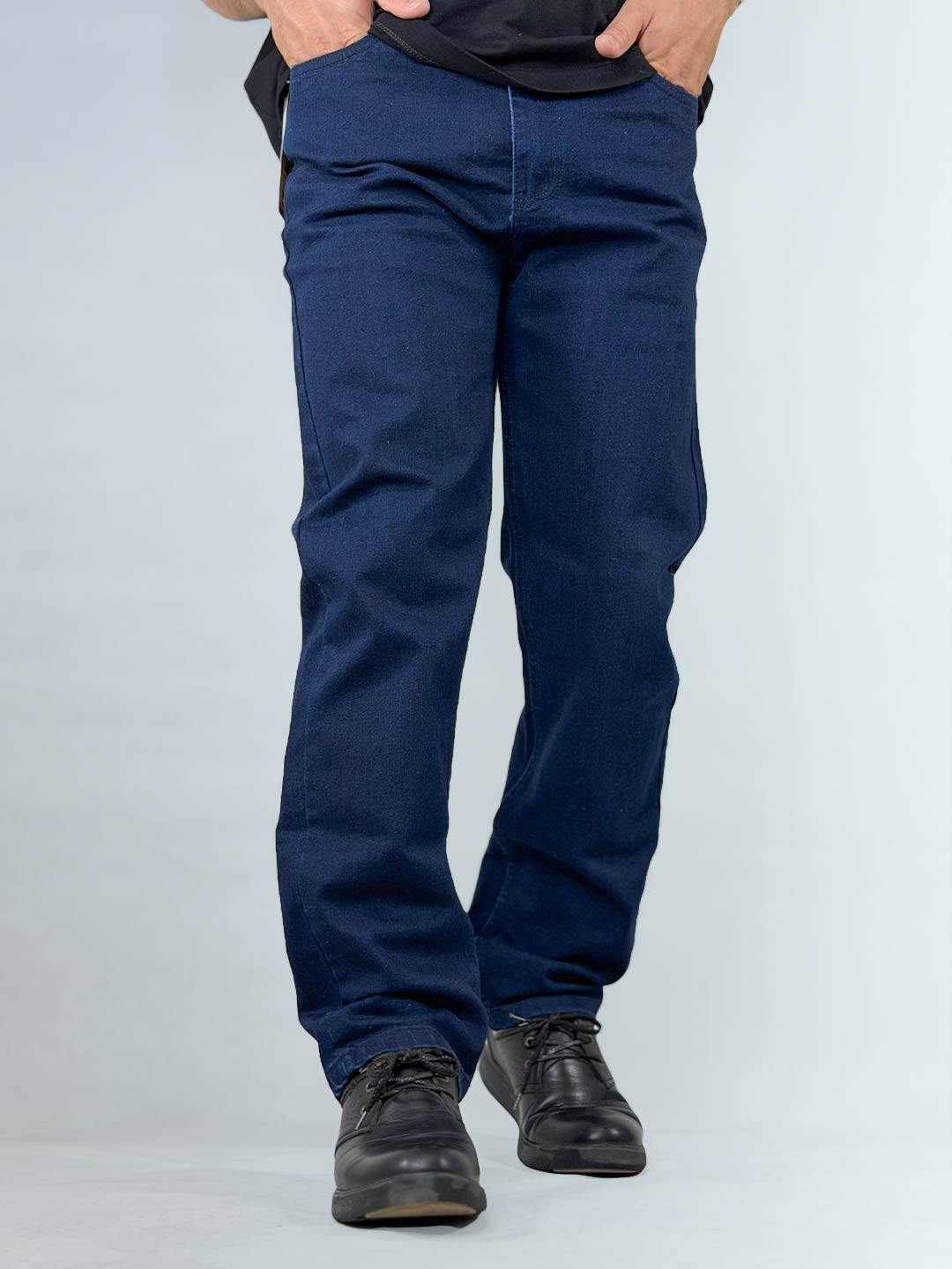 Classic-Denim-Jeans-–-Oil-1110193-1 شلوار جین کلاسیک قد 105 رنگ آبی نفتی 1110193-1 نمای جلو