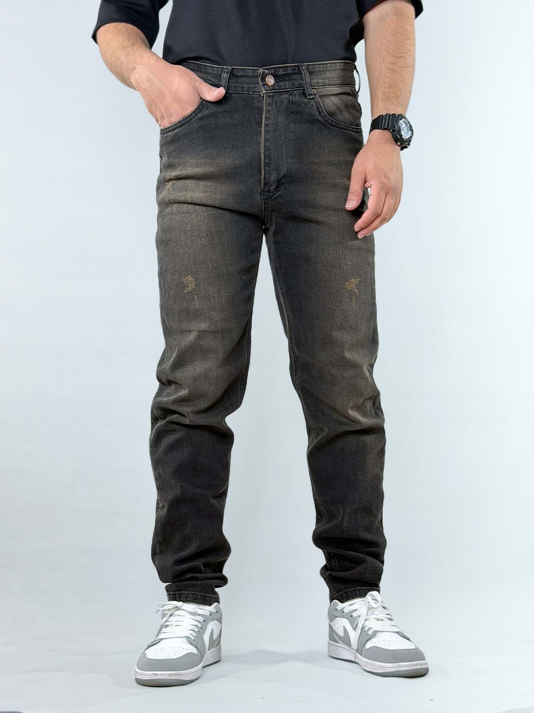 Mom-Fit-Denim-Jeans-–-Dark-Brown-1110210-1 شلوار جین مام فیت قد 108 رنگ قهوه ای تیره 1110210-7 نمای جلو دوم