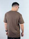تیشرت باکسی پنبه ای طرح M گلدوزی رنگ قهوه ای 1220238-3 نمای پشت