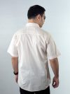 پیراهن لینن آستین کوتاه رنگ صورتی 1240364-8 نمای پشت