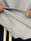 داخل پارچه بلوز دورس سه نخ تمام پنبه پشت حوله‌ای طوسی
